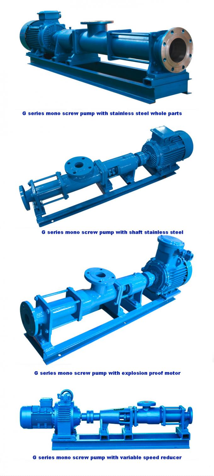 Mono serie variable horizontal de G del motor del reductor de velocidad de la bomba de tornillo para el agua de aguas residuales